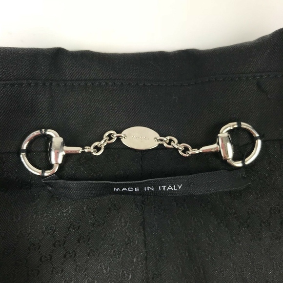 GUCCI Twill Tailored Bamboo Button Blazer 38 - Picture 4 of 8